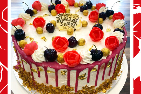 BESPOKE CAKE_POST_ROSES & CHERRIES CAKE